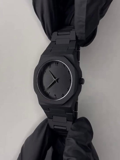 Full black aura Quartz Watch