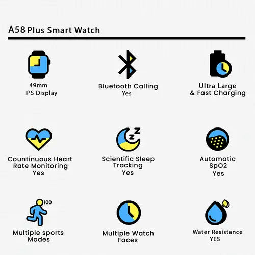 A58 Plus 6 in 1 - Smartwatch For Women