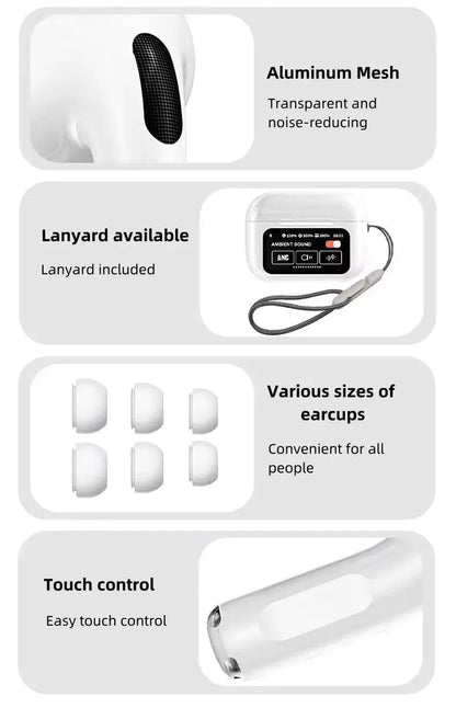 Screen Airpods A9 Pro LCD Earbuds